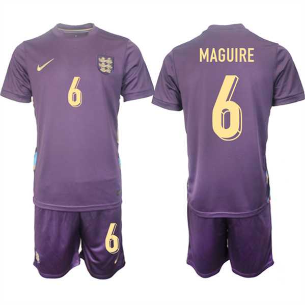 Men's England #6 Harry Maguire 2024-25 Purple Away Soccer Jersey Suit,We sell and wholesale Men's England #6 Harry Maguire 2024-25 Purple Away Soccer Jersey Suit on line form chian!